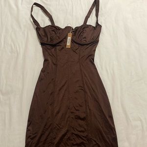 Brand new size small brown skims dress.
